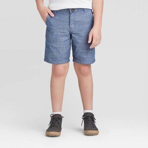 CAT & Jack Flat Front Chino Shorts Warm Blue Boys Casual Spring Summer Bottoms